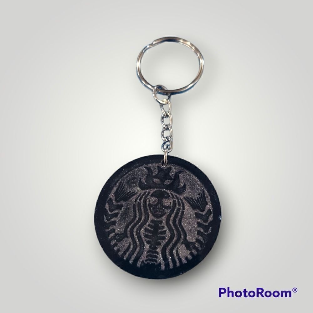 Starbucks Skelton Coffee keychain (Z213)